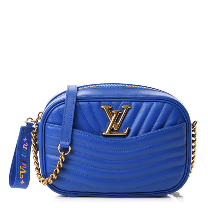Louis Vuitton Calfskin New Wave Camera Bag Bleu Neon 1 of 10