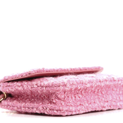 Chanel Tweed Quilted Flap Chain Waist Bag Pink 10 of 11