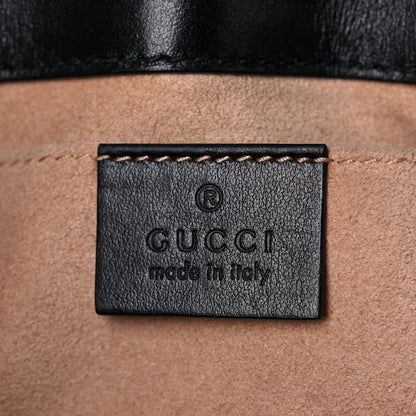 Gucci Calfskin Matelasse Mini GG Marmont Shoulder Bag Black 6 of 25