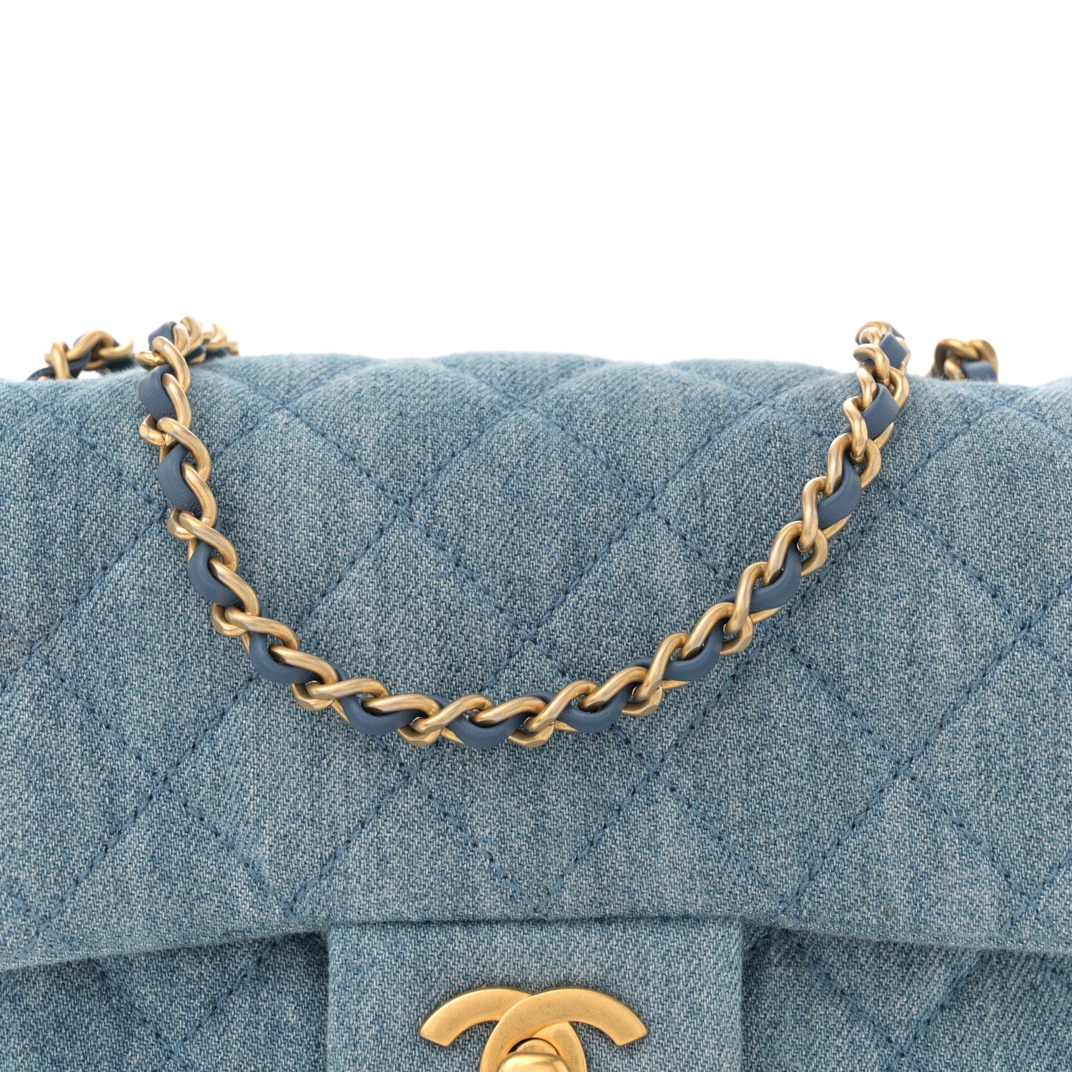 Chanel Denim Quilted Mini Pearl Crush Flap Blue 8 of 10