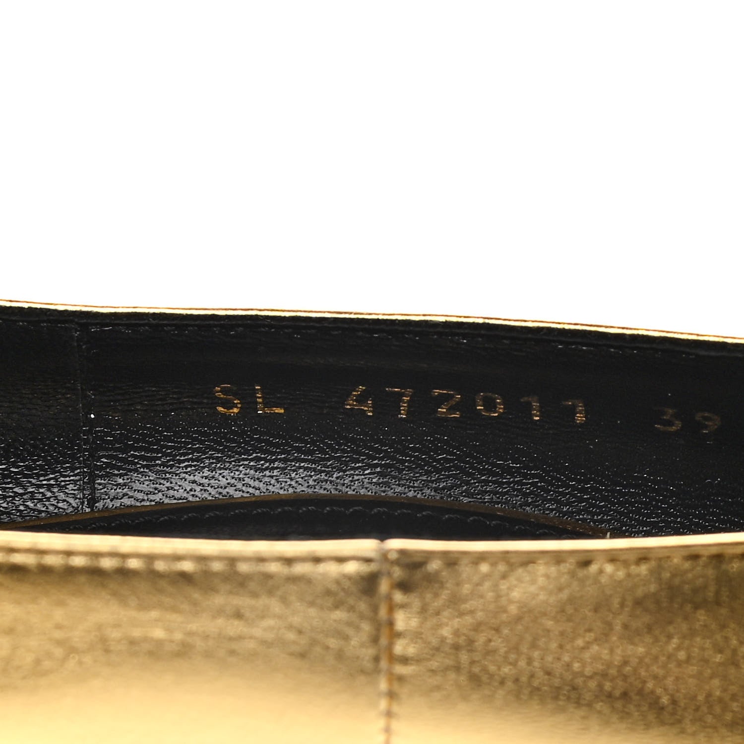 Saint Laurent Calfskin Opyum 100 Pumps 39 Gold 11 of 16