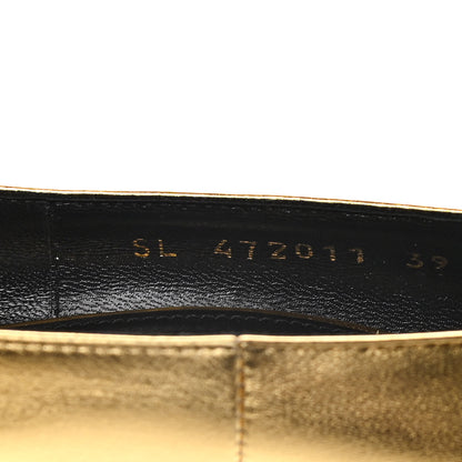 Saint Laurent Calfskin Opyum 100 Pumps 39 Gold 11 of 16