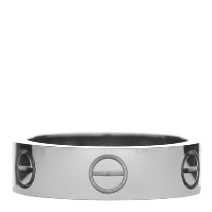 Cartier 18K White Gold 5.5mm LOVE Ring 54 6.75 1 of 6