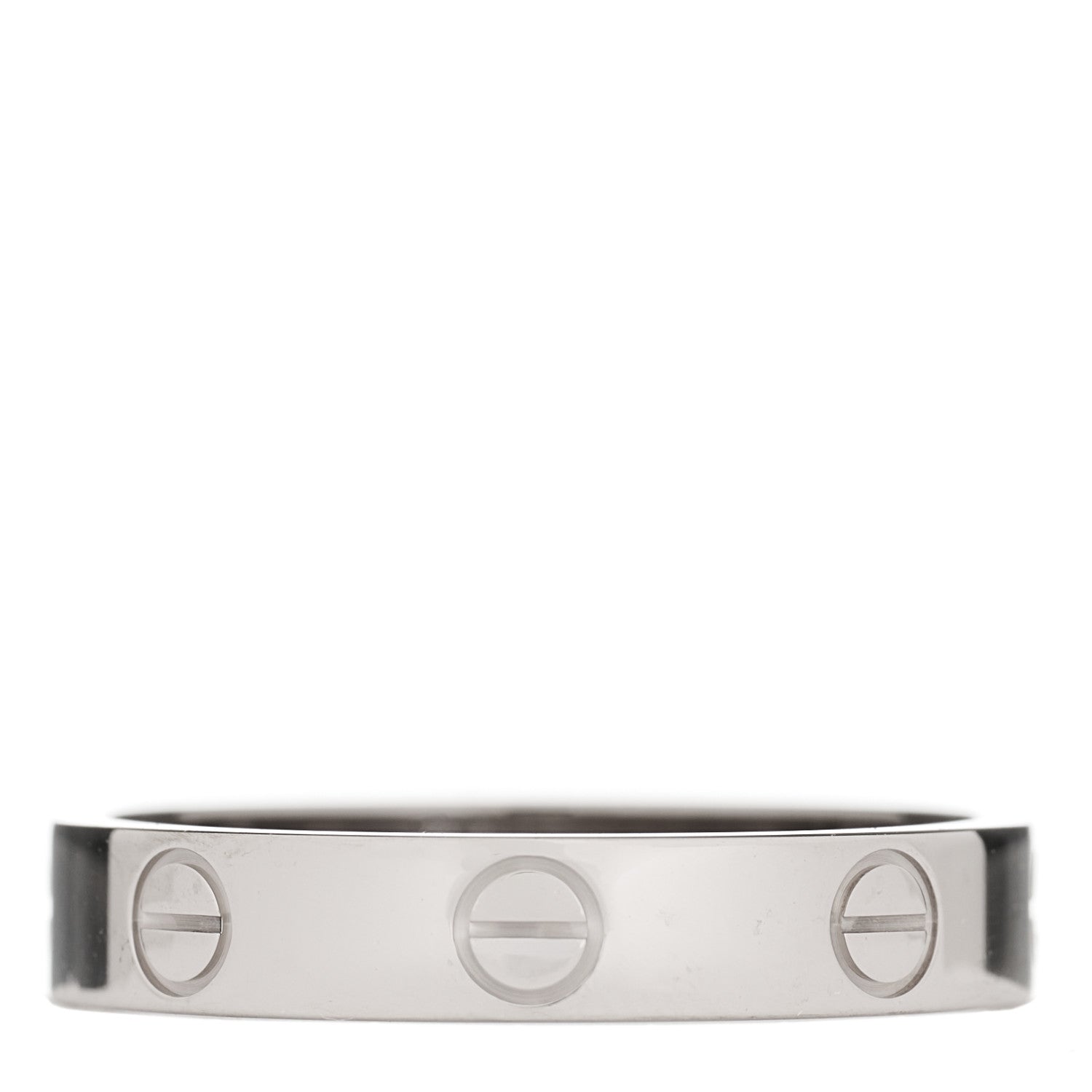 Cartier 18K White Gold 3.5mm LOVE Wedding Band Ring 54 6.75 1 of 3