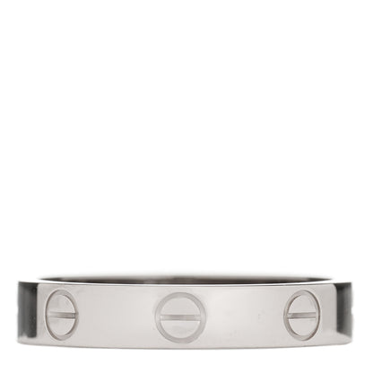 Cartier 18K White Gold 3.5mm LOVE Wedding Band Ring 54 6.75 1 of 3