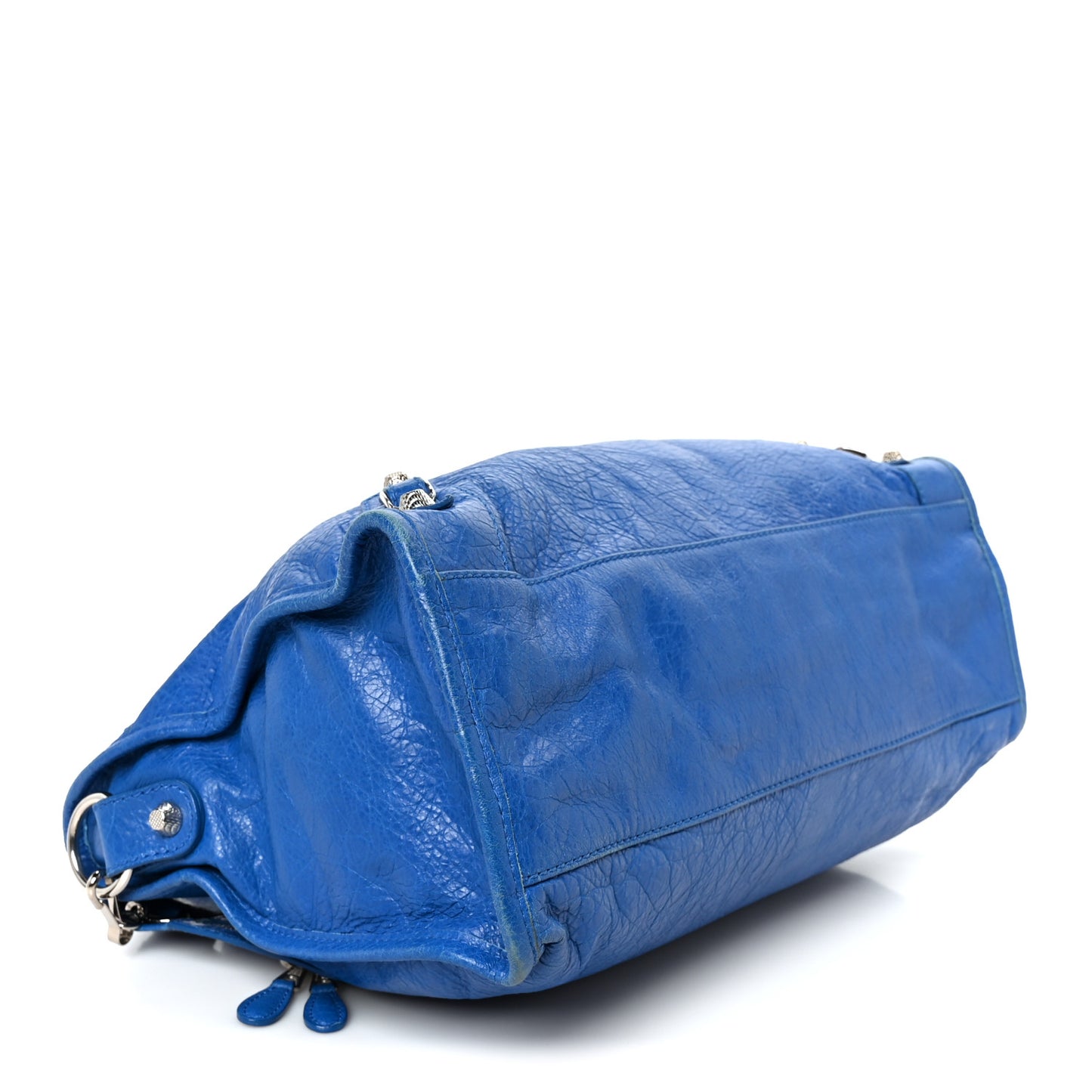 Agneau Giant 12 Silver Hardware City Bleu Lazuli