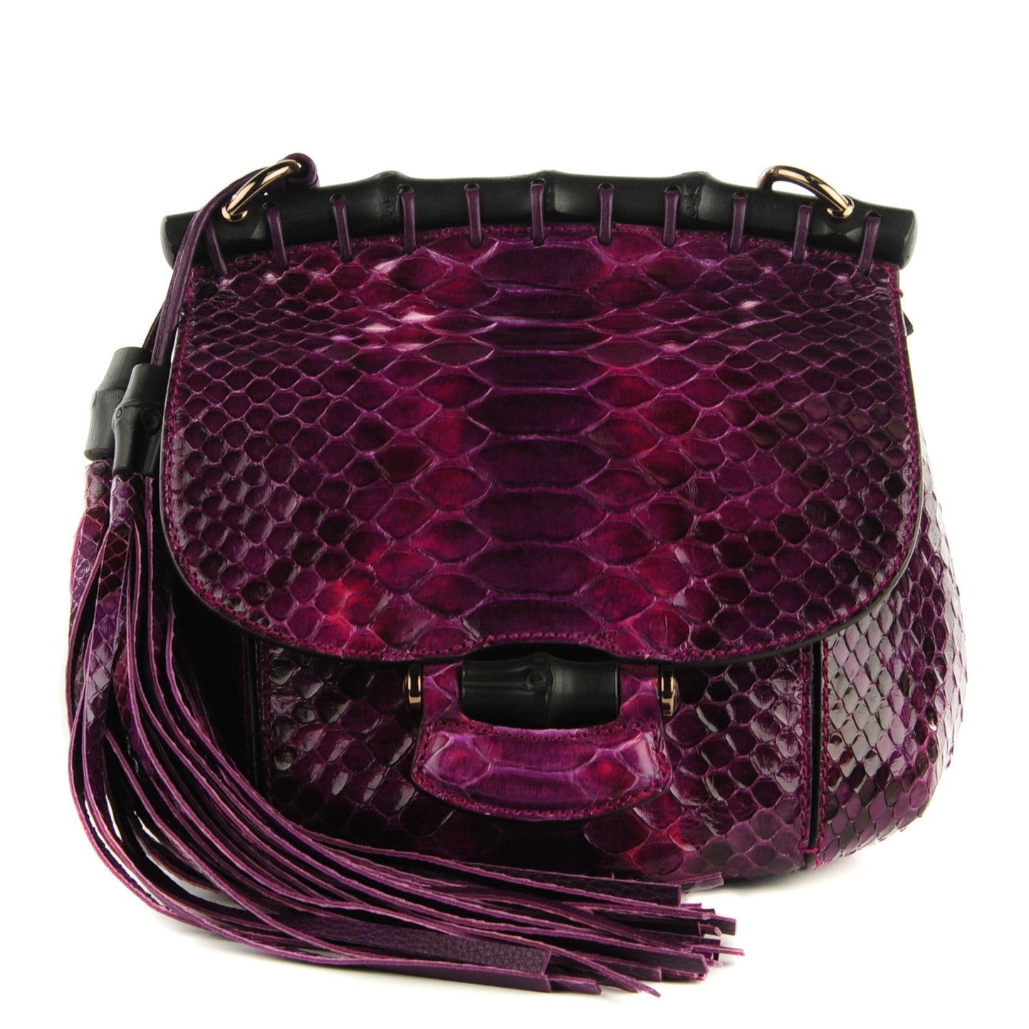 Python Small Nouveau Fringe Shoulder Bag Purple