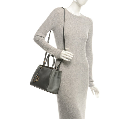 Fendi Vitello Elite Petite 2Jours Tote Grigio Grigio Chiaro 2 of 6
