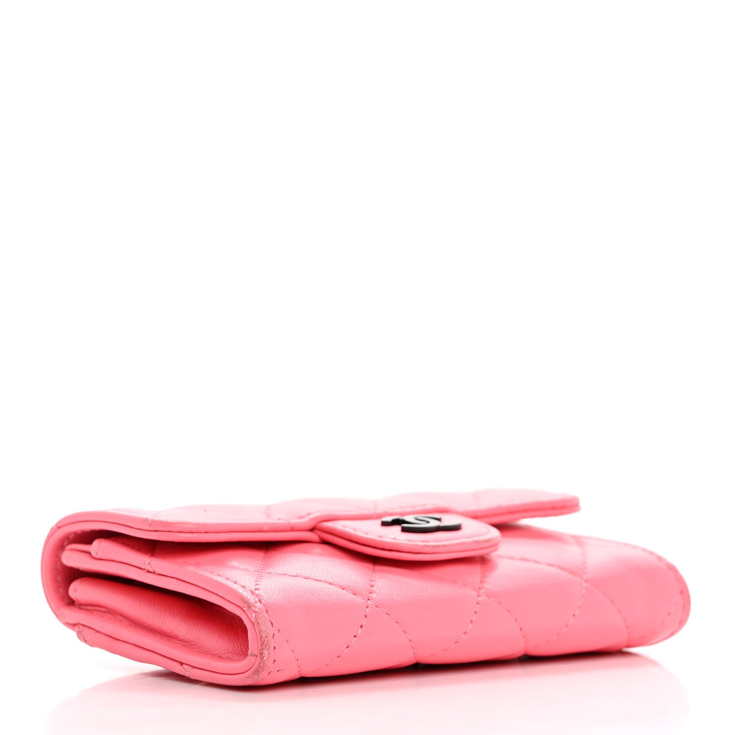 Chanel Lambskin Quilted Flap Card Holder Wallet Pink 4 of 16