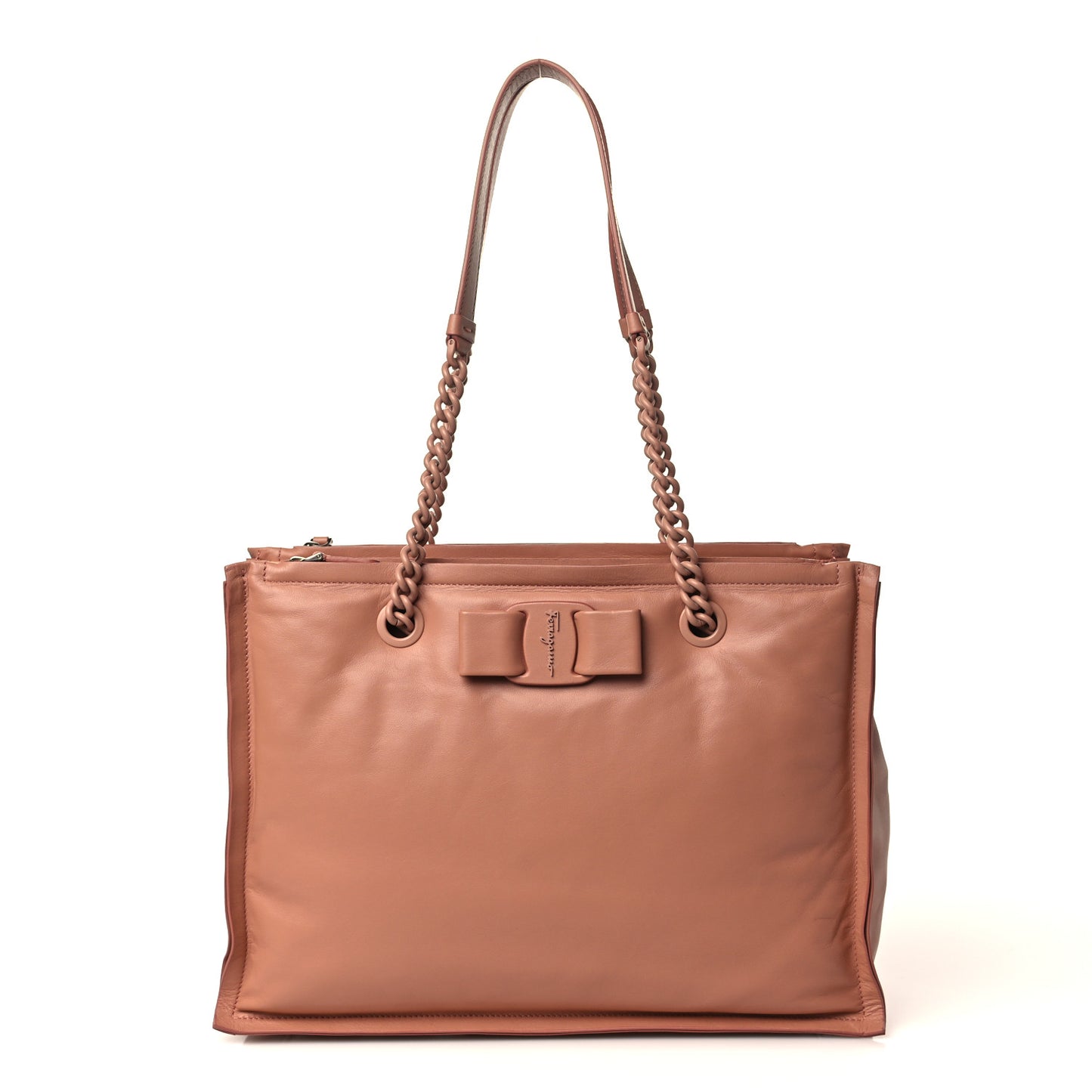 Calfskin Viva Bow Tote New Blush