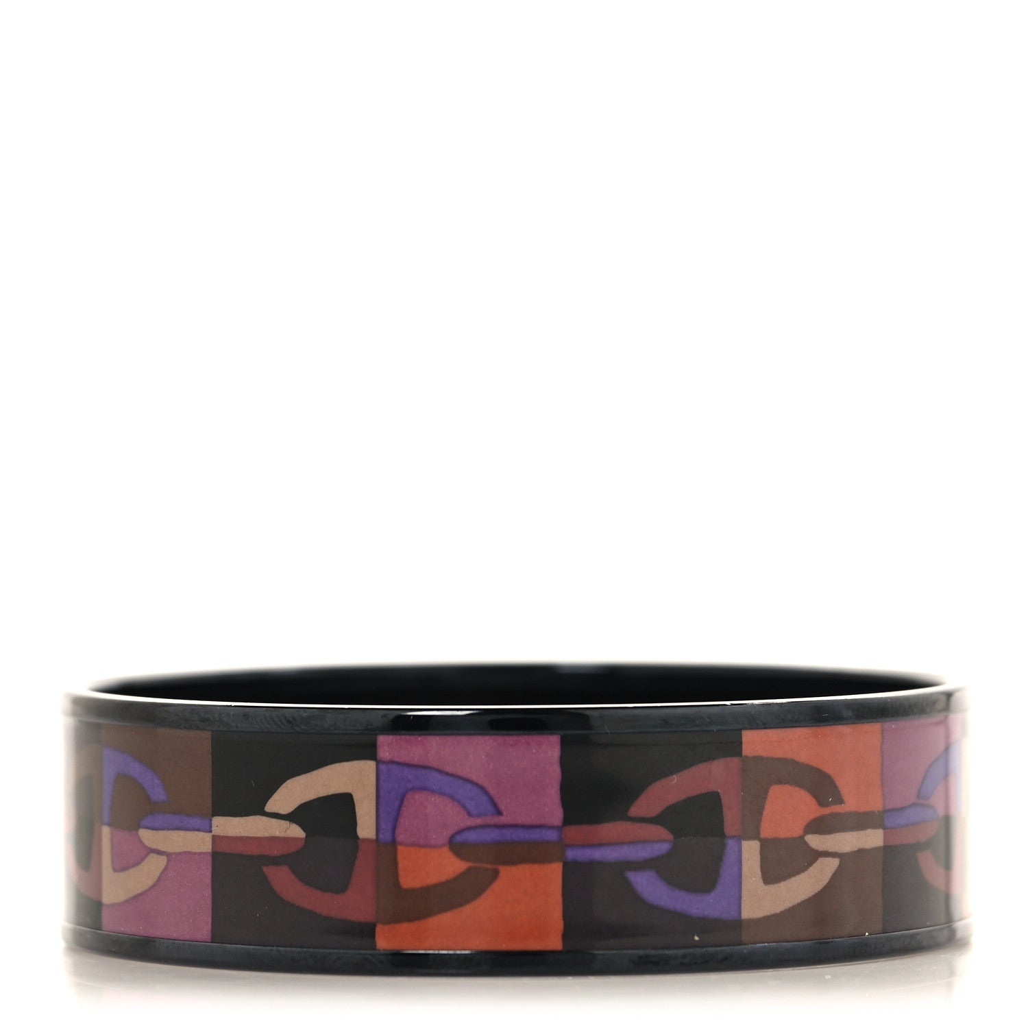 Hermes Enamel Printed Optique Chaine D'Ancre Wide Bracelet 65 3 of 5