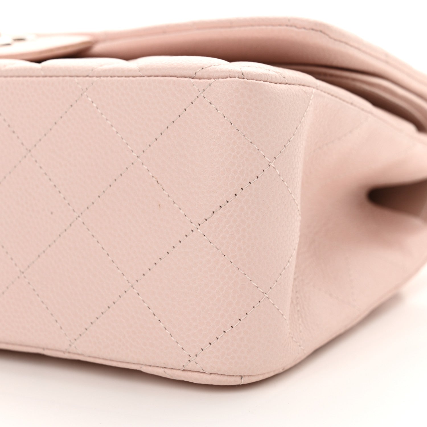 Chanel Caviar Quilted Jumbo Double Flap Light Pink 10 of 12