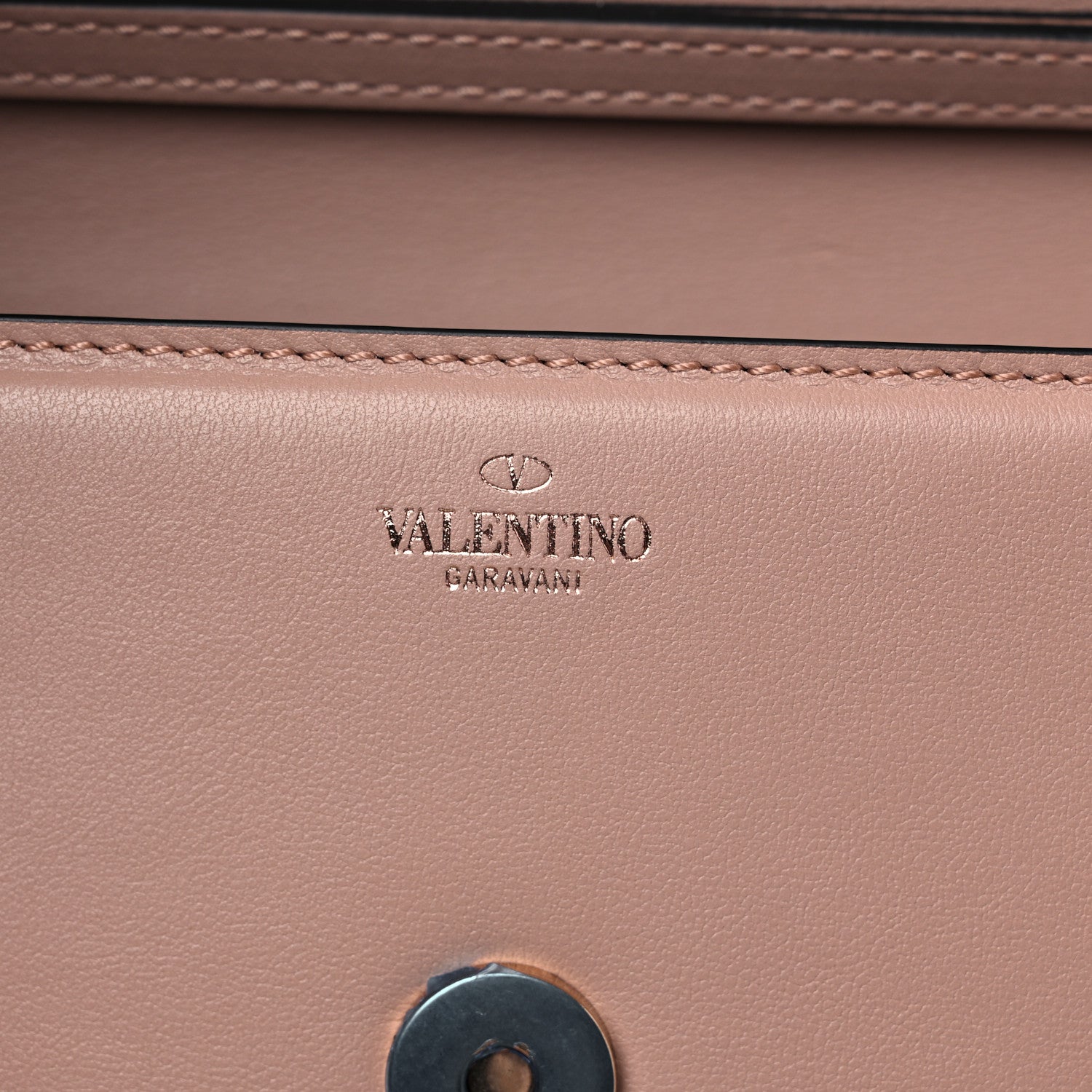 Valentino Garavani Calfskin Crystal Vlogo Small Loco Shoulder Bag Rose Cannelle 6 of 10