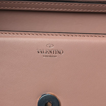 Valentino Garavani Calfskin Crystal Vlogo Small Loco Shoulder Bag Rose Cannelle 6 of 10