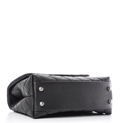 Chanel Caviar Lizard Quilted Mini Coco Handle Flap Black 4 of 10
