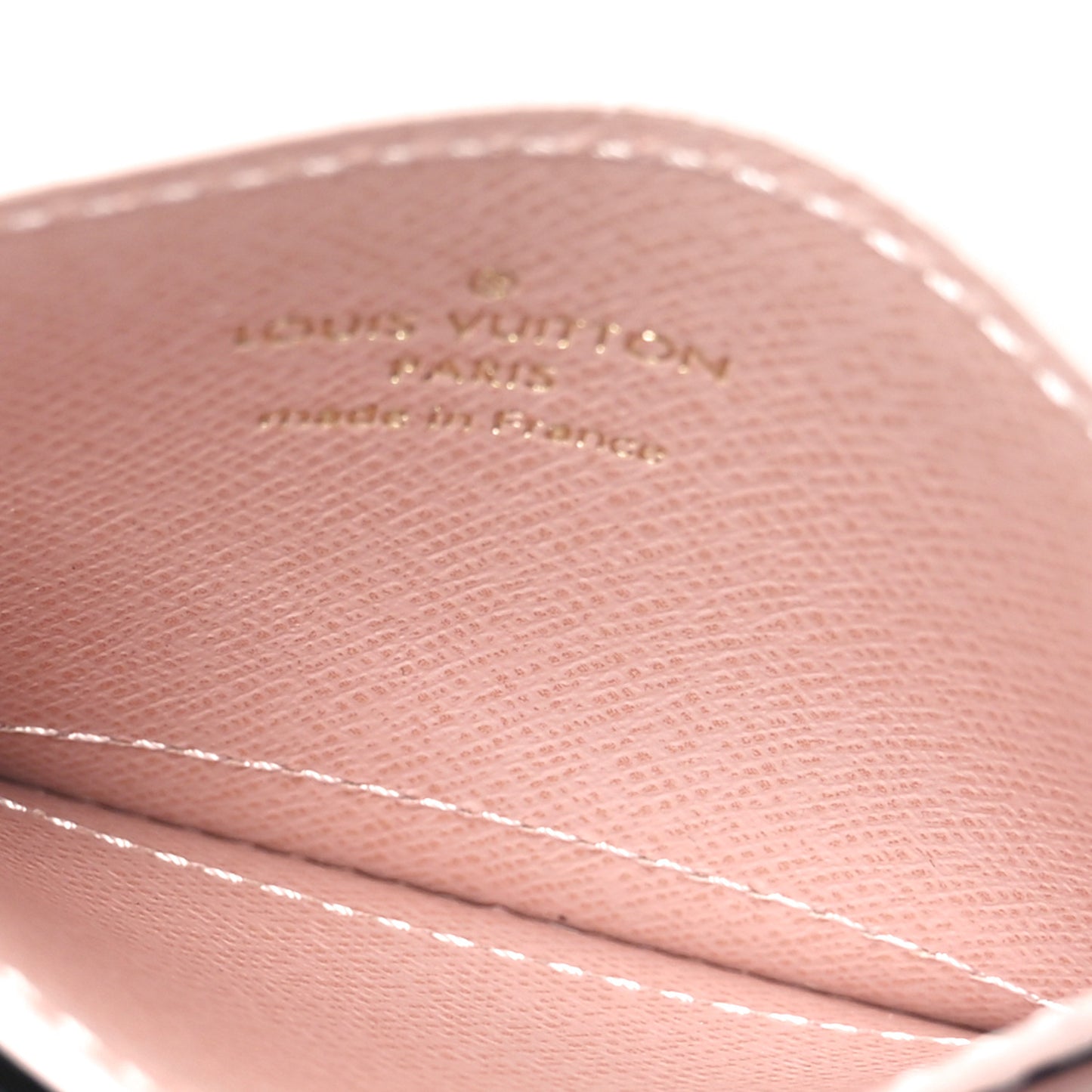 Monogram LV Charms Card Holder Rose Ballerine