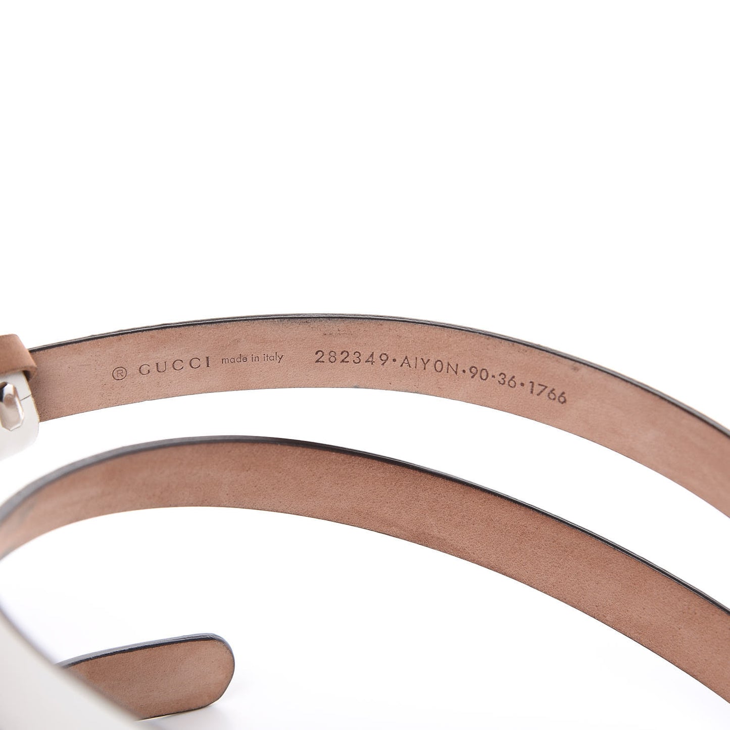 Calfskin Horsebit Skinny Belt 90 36 White