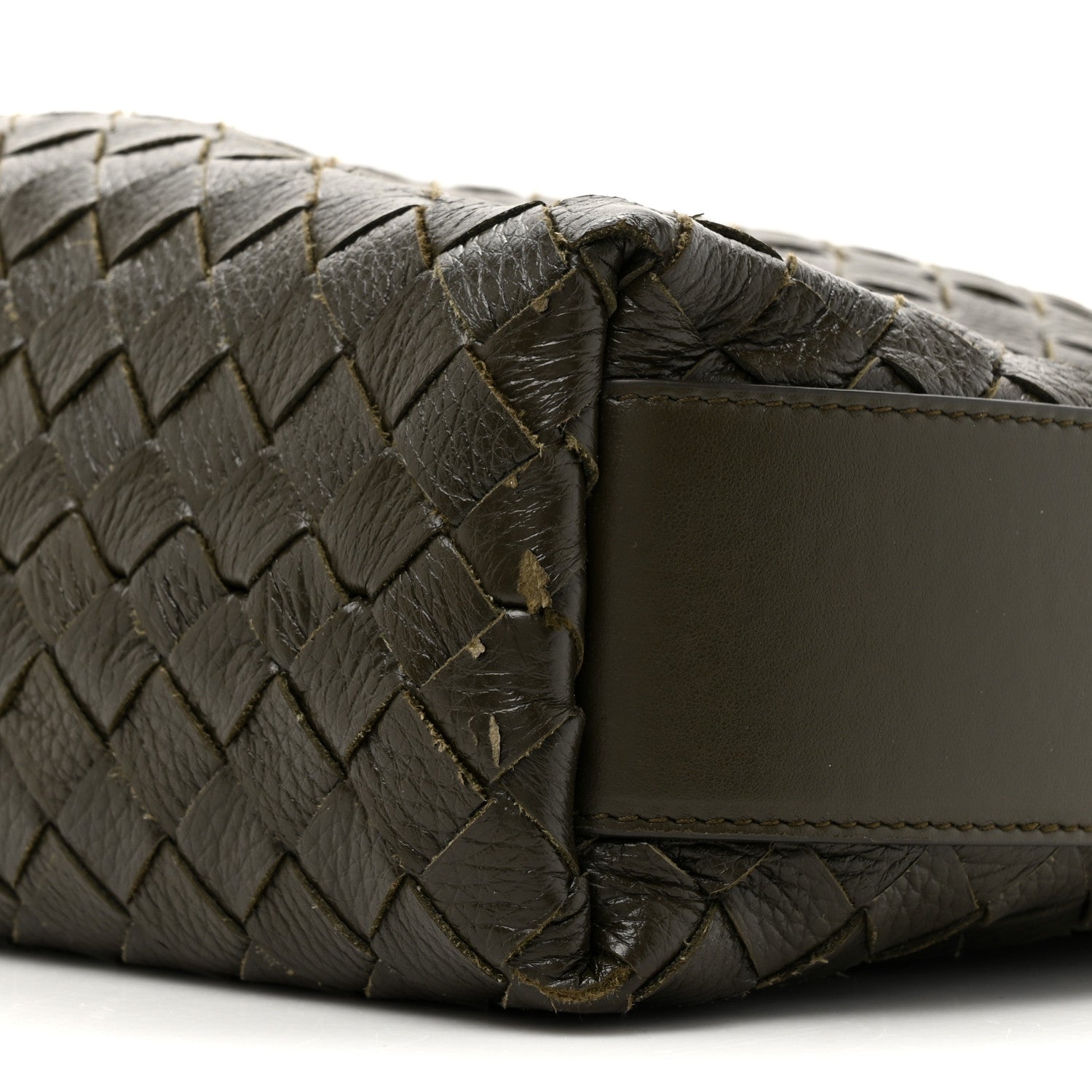 Bottega Veneta Deerskin Intrecciato Medium Traveler Hobo Kaki 9 of 10