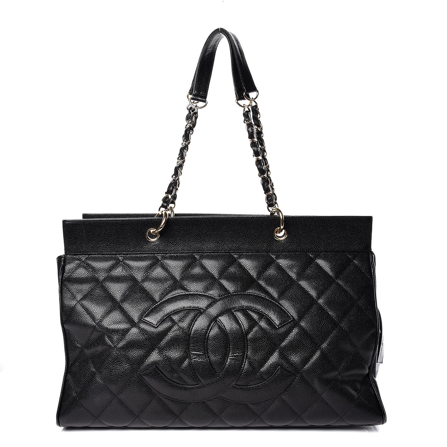 Chanel Caviar Quilted CC Tote Black 1 of 14
