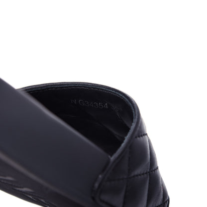 Chanel Lambskin Quilted CC Mules Sandals 35 Black 10 of 11