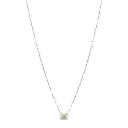 David Yurman Sterling Silver Diamond Prasiolite 9mm Petite Chatelaine Pendant Necklace 1 of 5