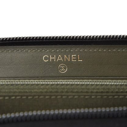 Chanel Caviar Quilted Boy Small Zip Around Wallet Black 6 of 9