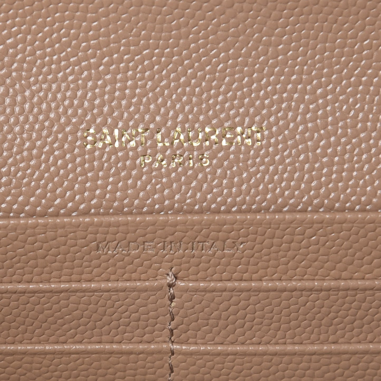 Grain De Poudre Matelasse Chevron Monogram Flap Wallet Oak