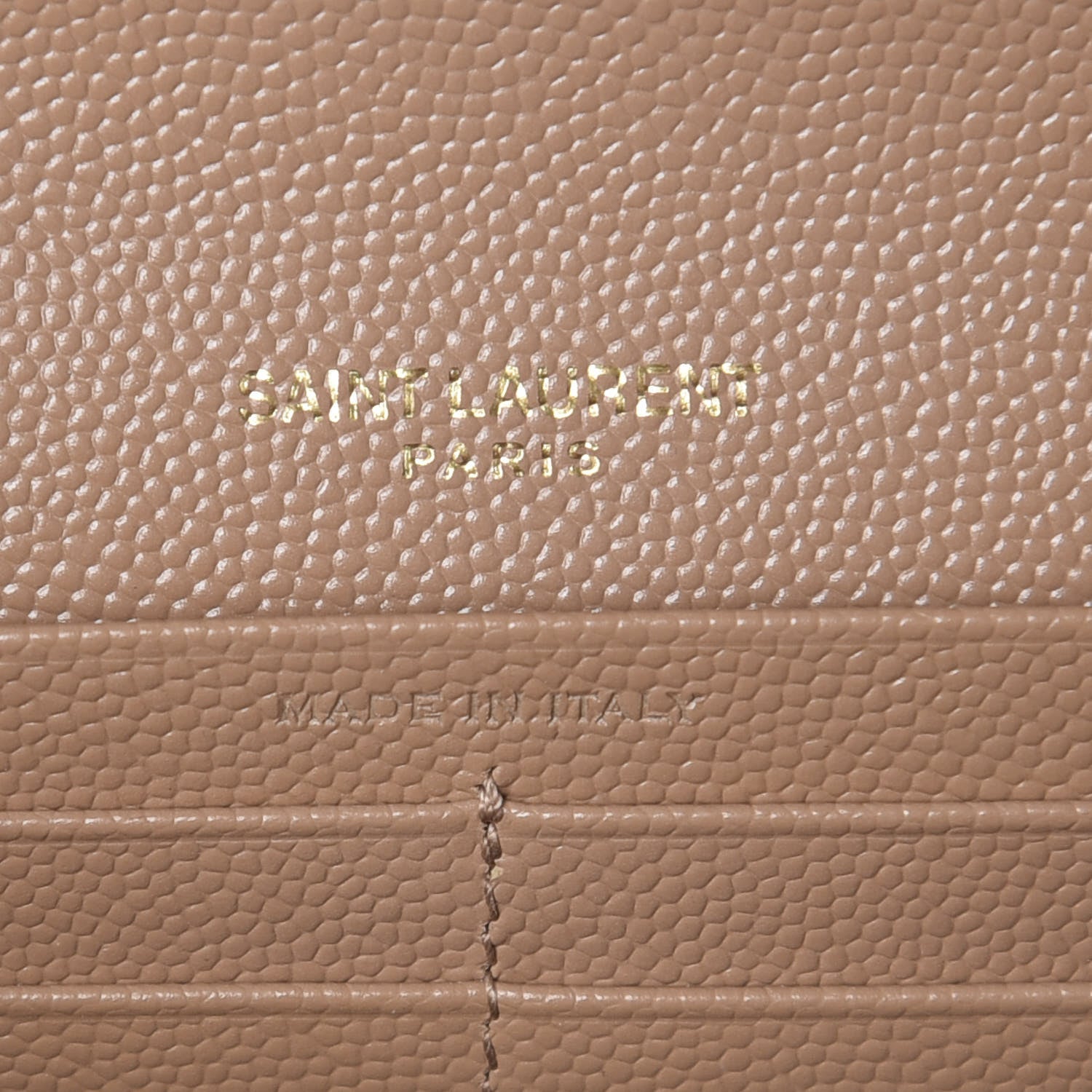 Saint Laurent Grain De Poudre Matelasse Chevron Monogram Flap Wallet Oak 8 of 9