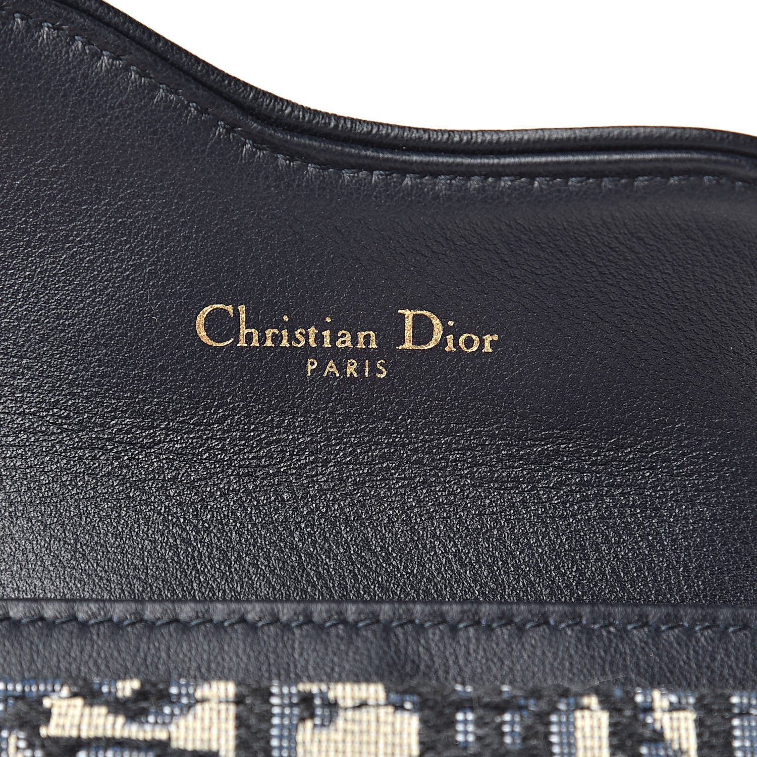 Christian Dior Oblique Saddle Card Holder Blue 6 of 8