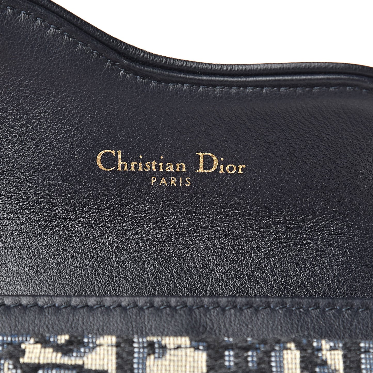 Oblique Saddle Card Holder Blue