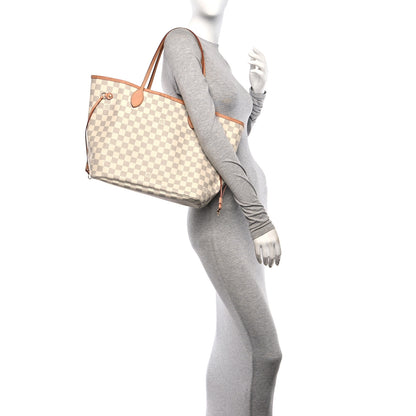 Louis Vuitton Damier Azur Neo Neverfull MM Rose Ballerine 2 of 13