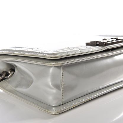 Chanel Iridescent Glazed Calfskin Medium Boy Flap Silver 5 of 14