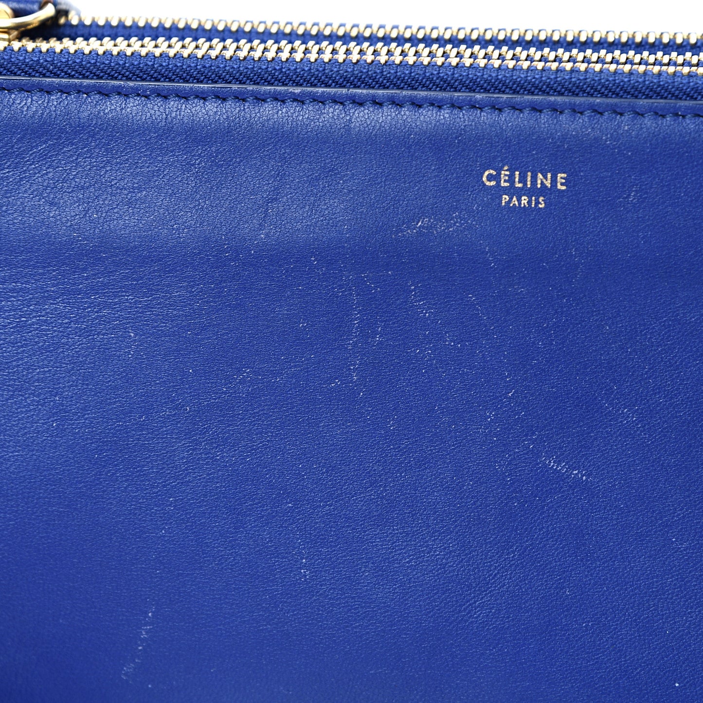 Lambskin Large Trio Crossbody Bag Indigo