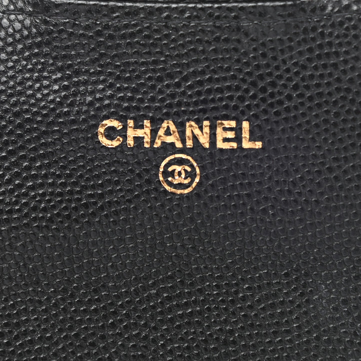 Caviar Quilted Flap Card Holder Wallet Black