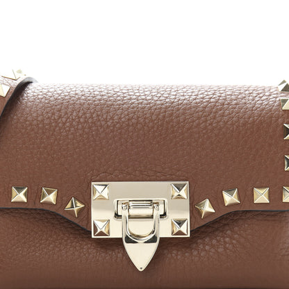 Valentino Garavani Pebbled Calfskin Mini Rockstud Crossbody Bag Bright Cognac 11 of 11