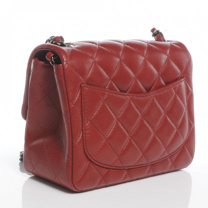 Chanel Lambskin Quilted Mini Square Flap Red 3 of 8