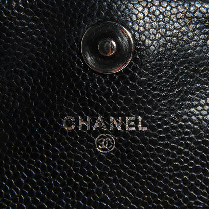 Chanel Caviar Half Moon Wallet On Chain WOC Black 7 of 9