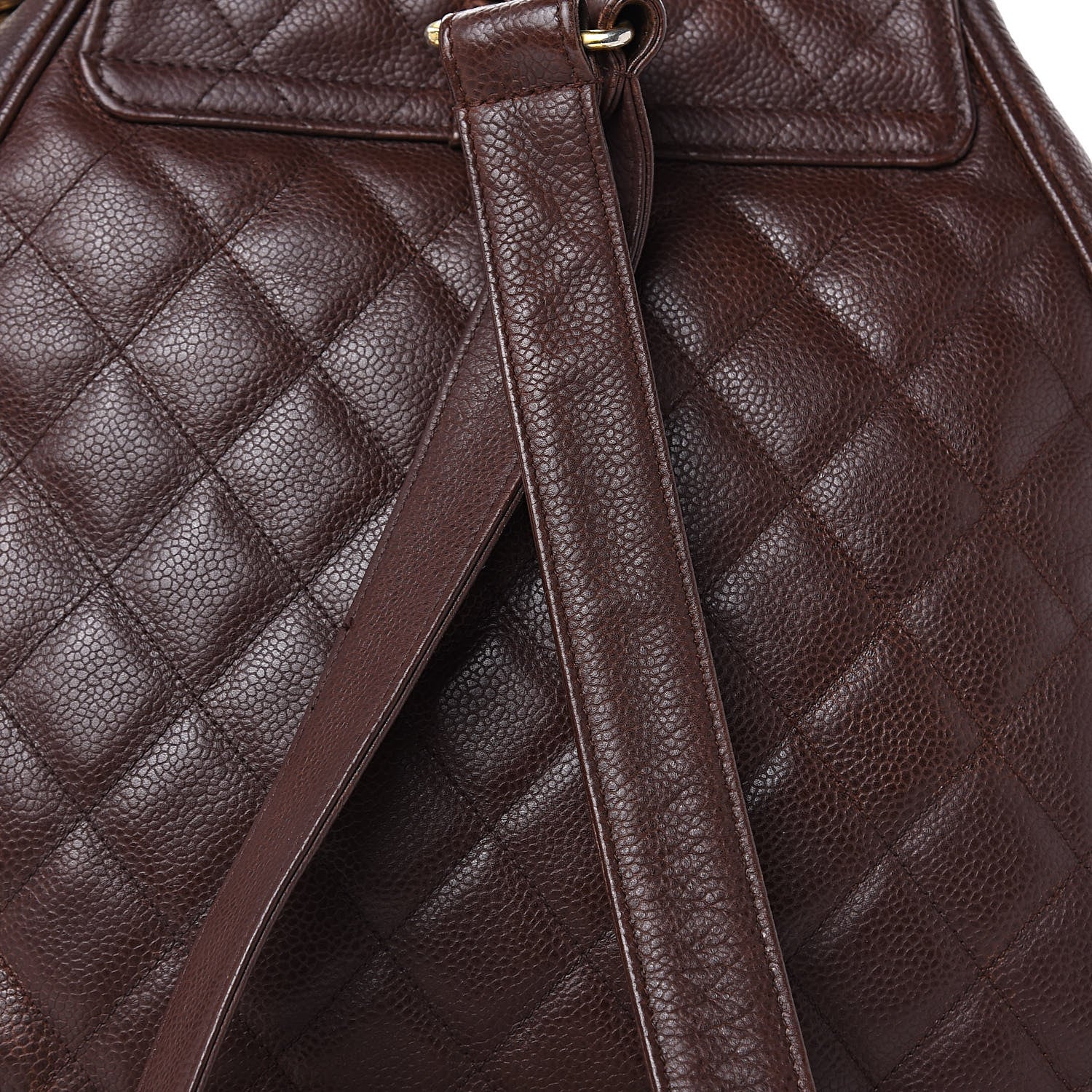Chanel Caviar Quilted CC Backpack Brown 8 of 12