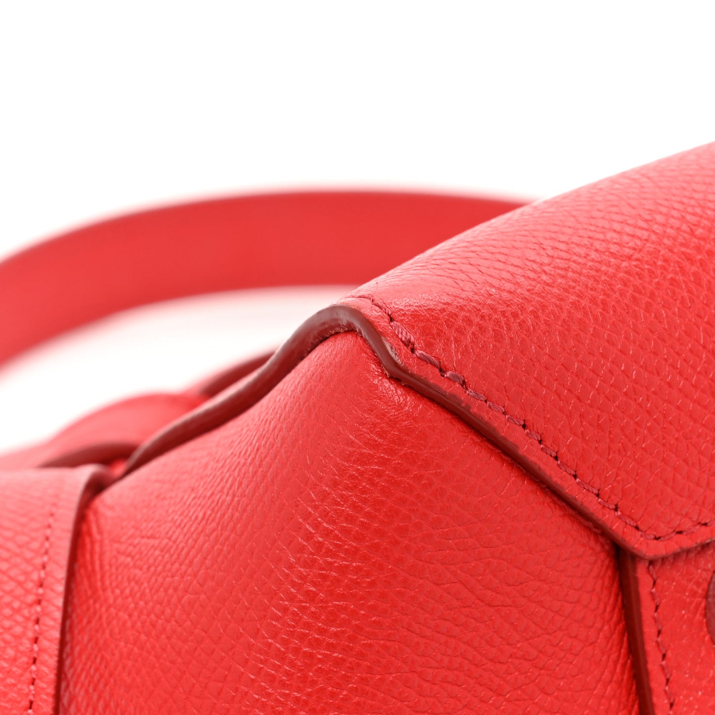 Grained Calfskin Mini Belt Bag Coquelicot