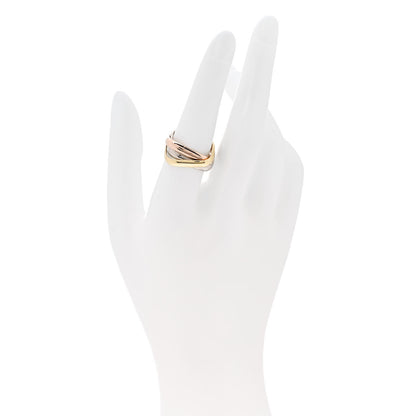 Cartier 18K Pink Yellow White Gold Medium Trinity Cushion Ring 55 7.25 2 of 6