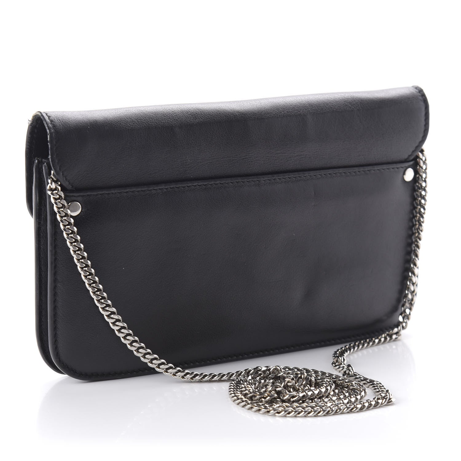 Proenza Schouler Smooth Calfskin PS11 Chain Wallet Black 3 of 11