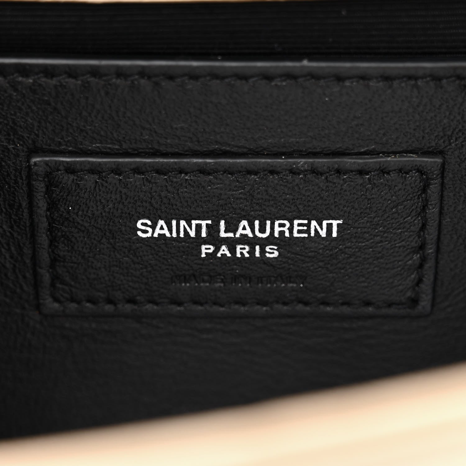 Saint Laurent Calfskin Crocodile Embossed Small Classic Monogram Kate Tassel Satchel Nude Powder 6 of 10