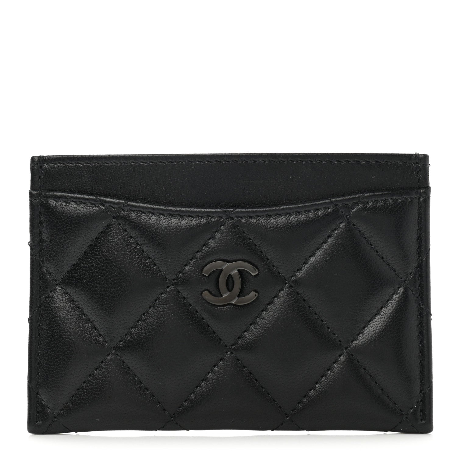 Chanel Lambskin Quilted Card Holder So Black 1 of 9