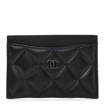 Chanel Lambskin Quilted Card Holder So Black 1 of 9