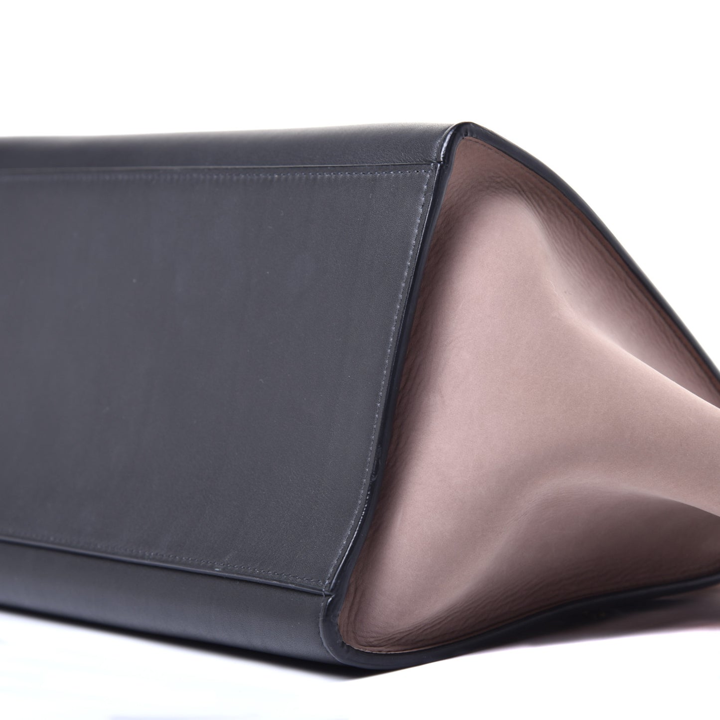 Smooth Calfskin Nubuck Small Tri-Color Trapeze Nude