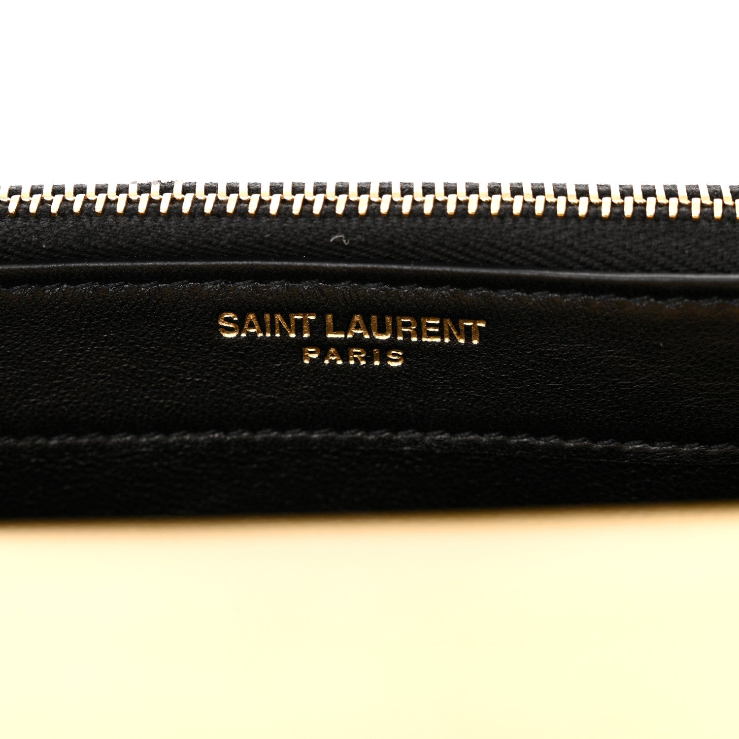 Saint Laurent Metallic Grain De Poudre Kate Monogram Tassel Chain Wallet Gold 7 of 12