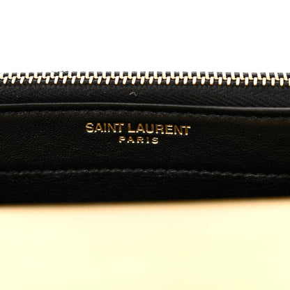 Saint Laurent Metallic Grain De Poudre Kate Monogram Tassel Chain Wallet Gold 7 of 12