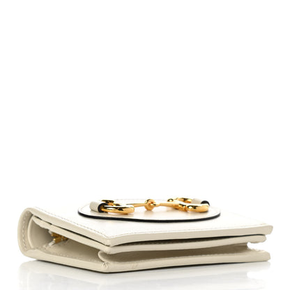 Gucci Boarded Plutone Calfskin Horsebit 1955 Card Case Wallet Mystic White 4 of 9