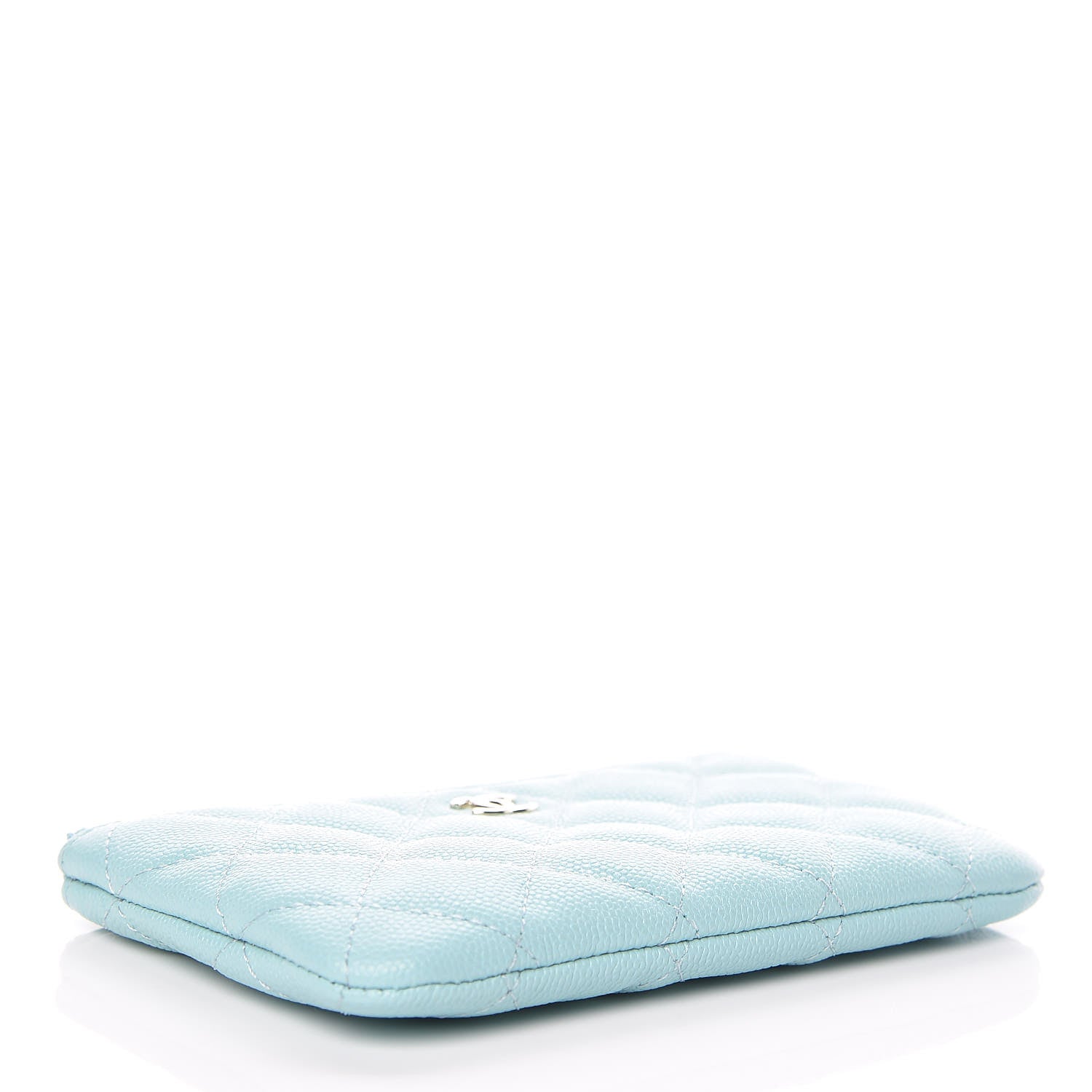 Chanel Caviar Quilted Small Cosmetic Case Light Blue 4 of 9