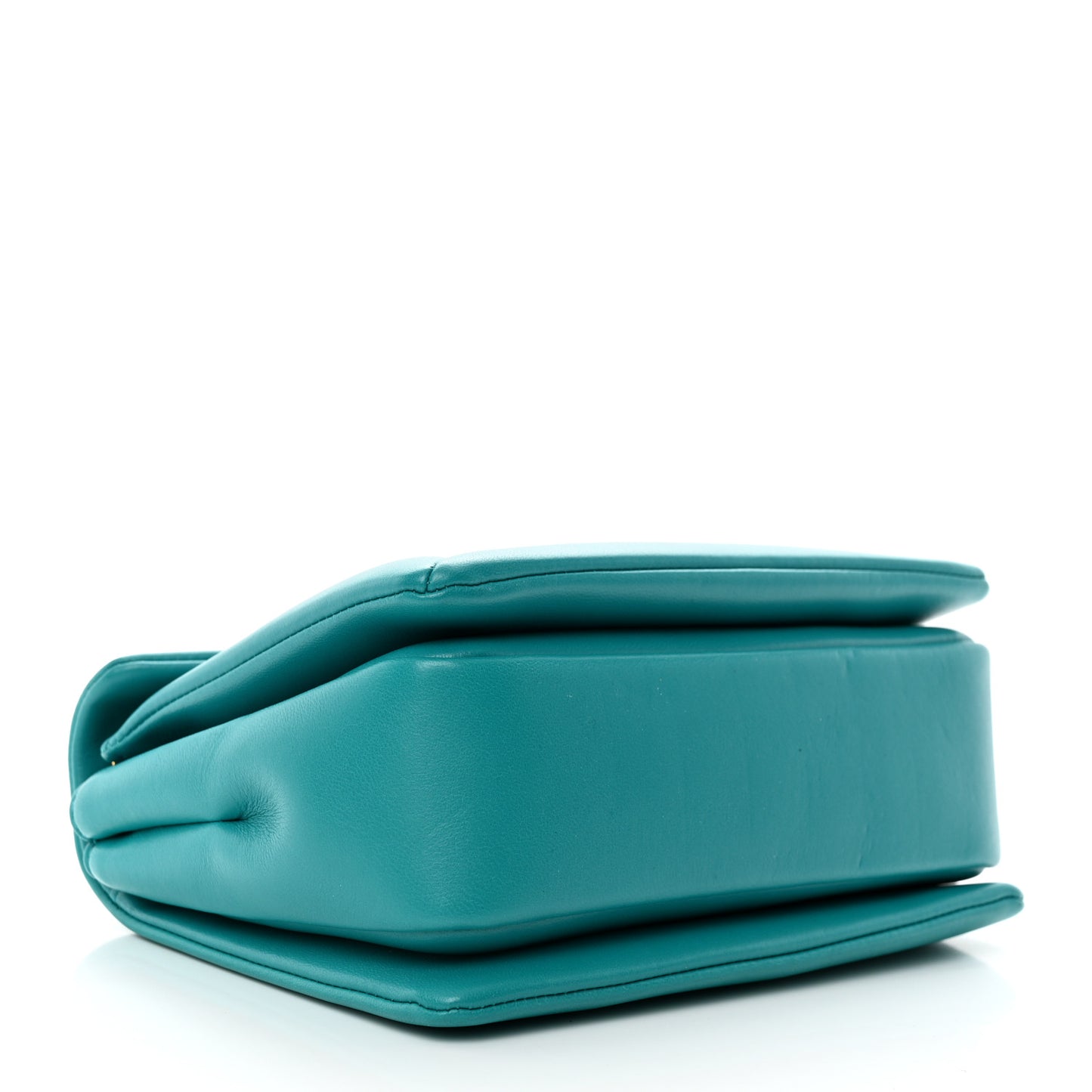 Nappa One Stud Chain Clutch Ultra Marine Green